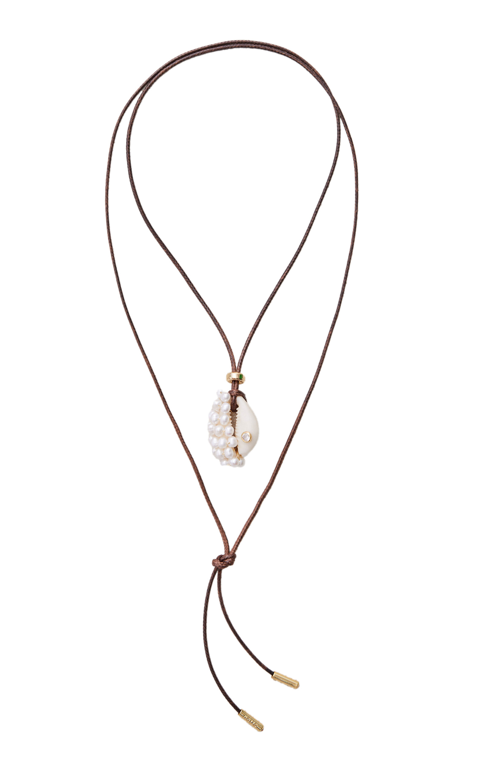 Shop Eliou Avril Shell Wrap Necklace In White