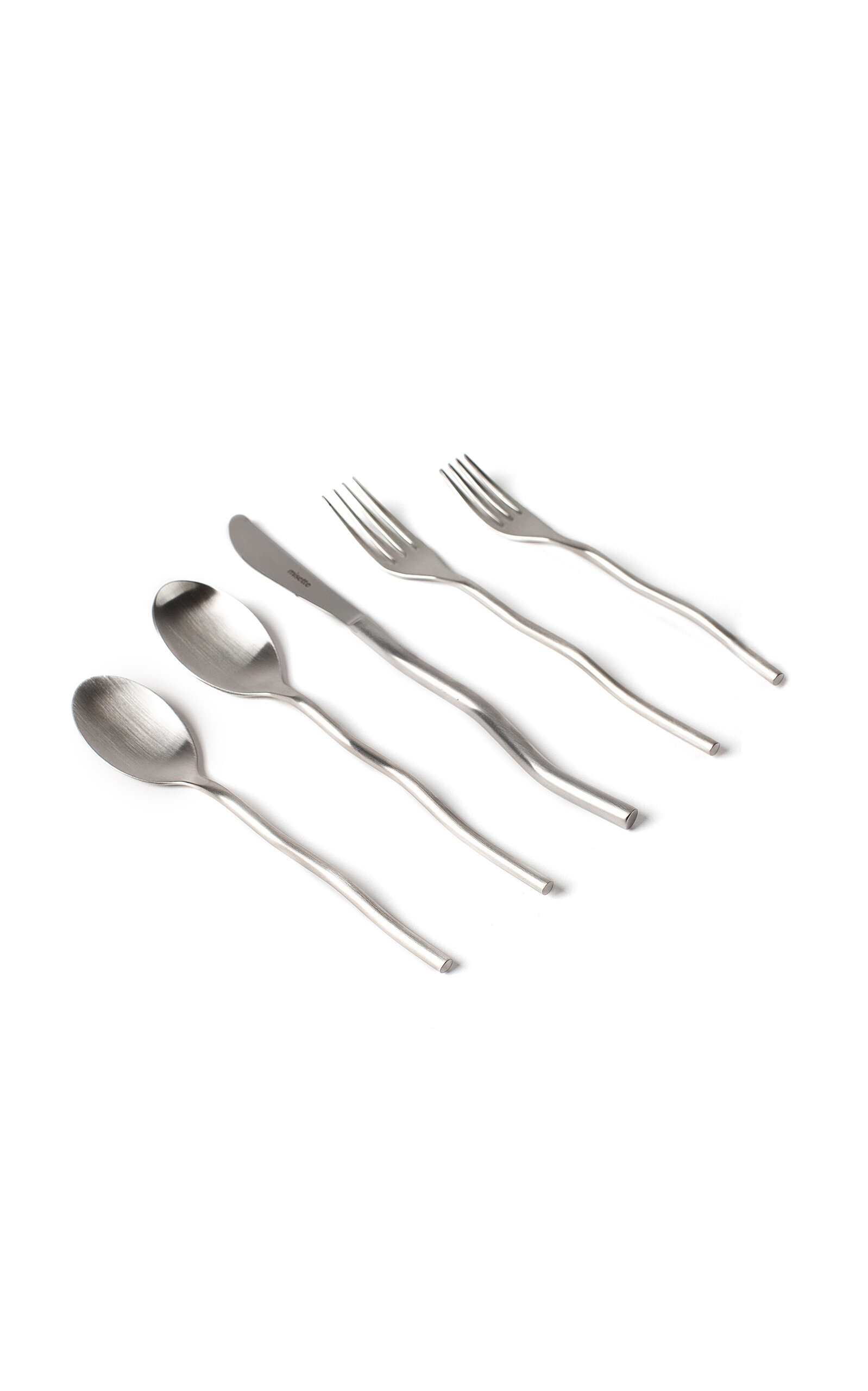 Misette Squiggle 5 Piece Cutlery Set In Metallic