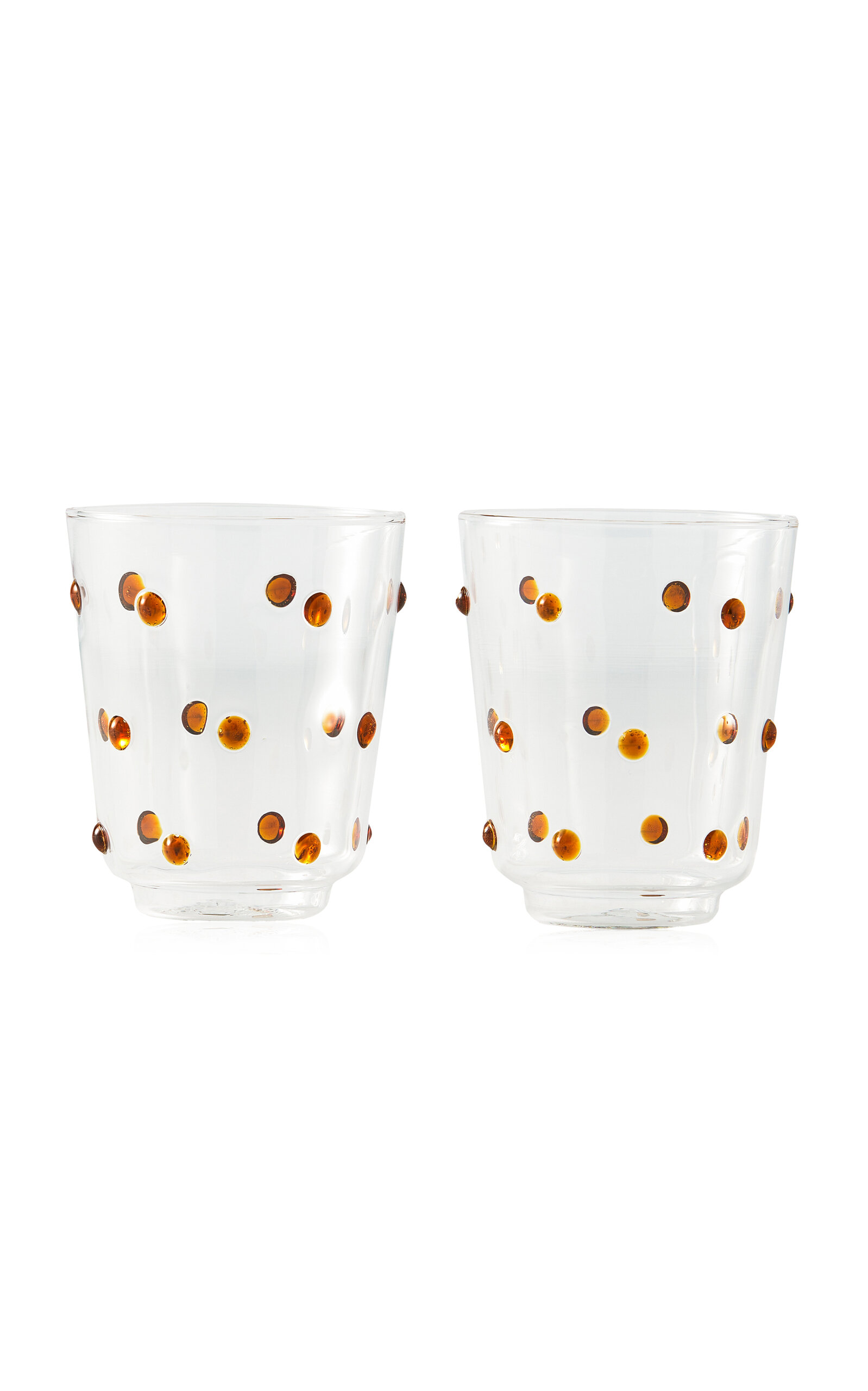 Shop Polspotten Set-of-two Nob Glass Tumblers In Yellow