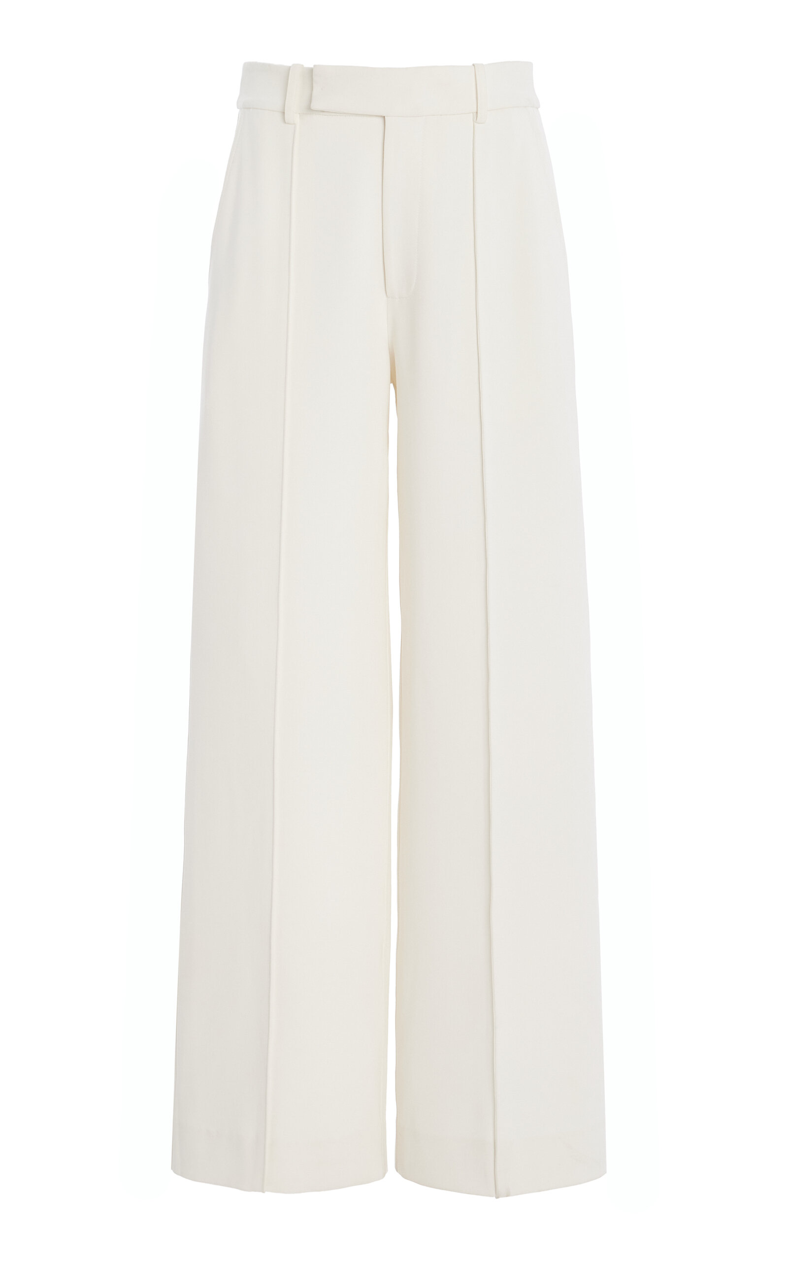 Proenza Schouler Weyes Crepe Wide-Leg Pants - White