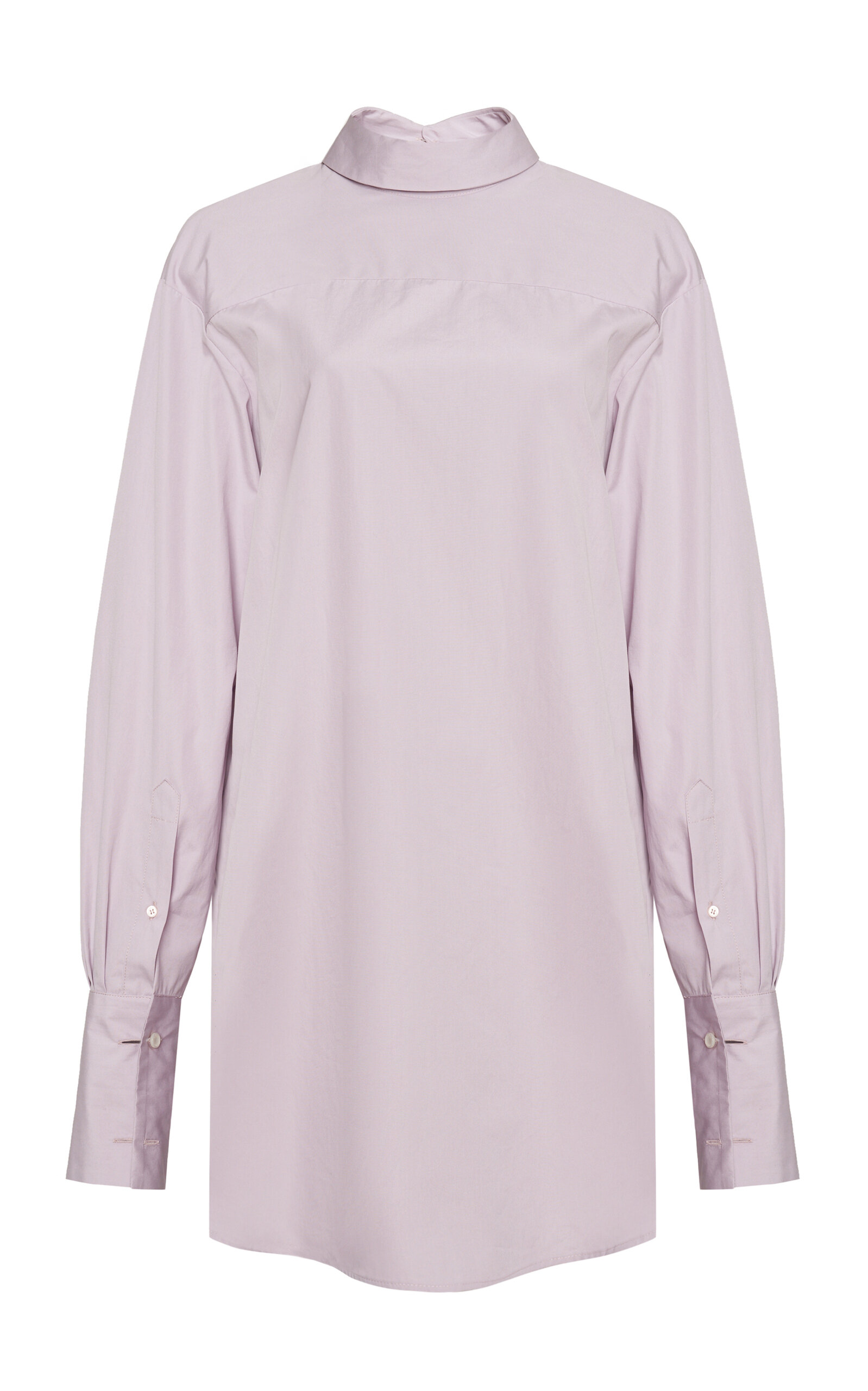 Dries Van Noten Corso Asymmetrical Cotton Shirt In Purple