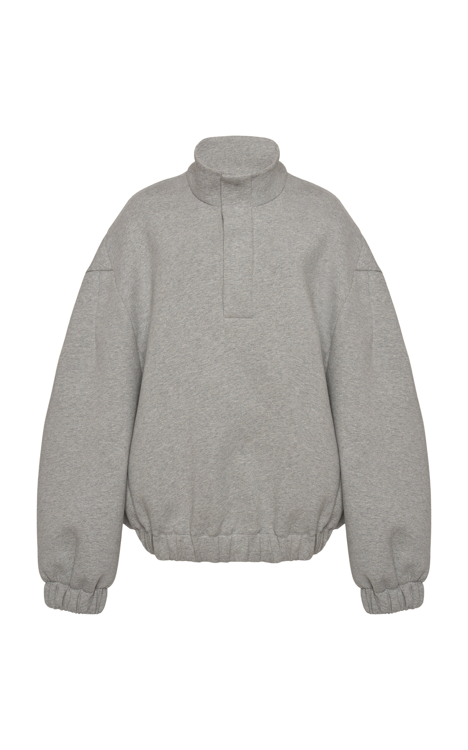 Dries Van Noten Huntas Stand-Collar Cotton-Blend Sweater - Grey