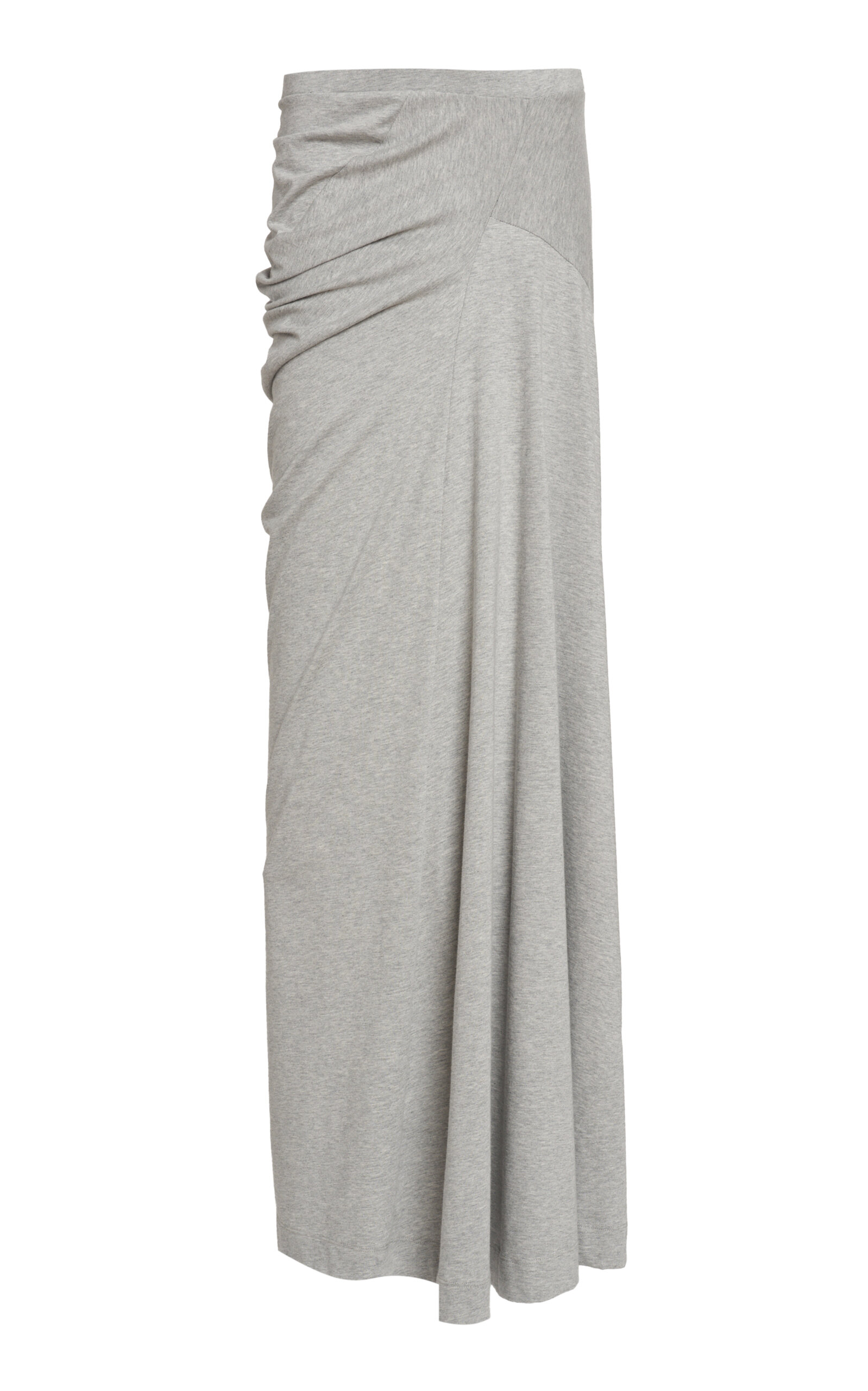 Dries Van Noten Herens Draped Cotton-Jersey Maxi Skirt - Grey