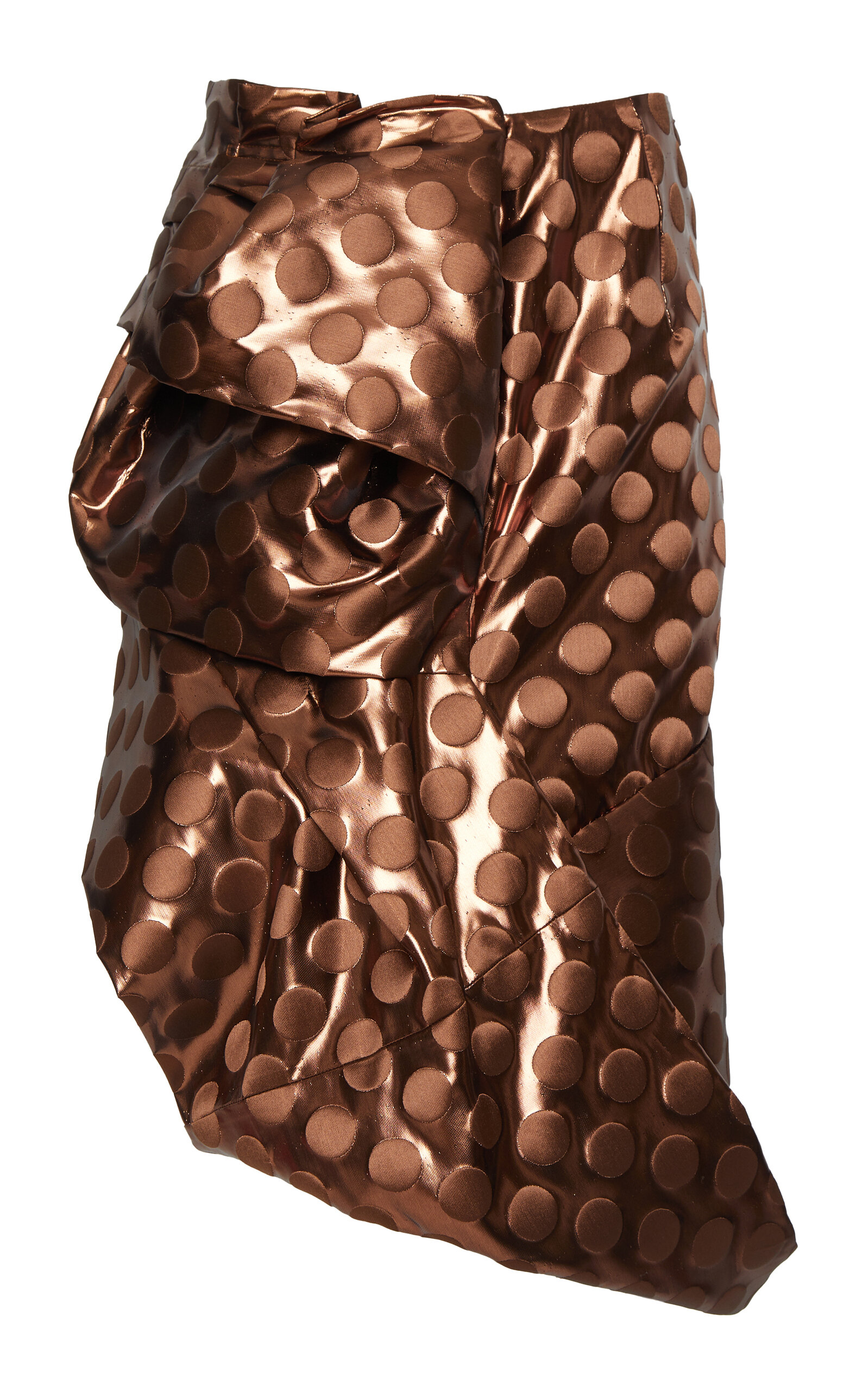 Dries Van Noten Sispy Metallic Midi Skirt - Brown