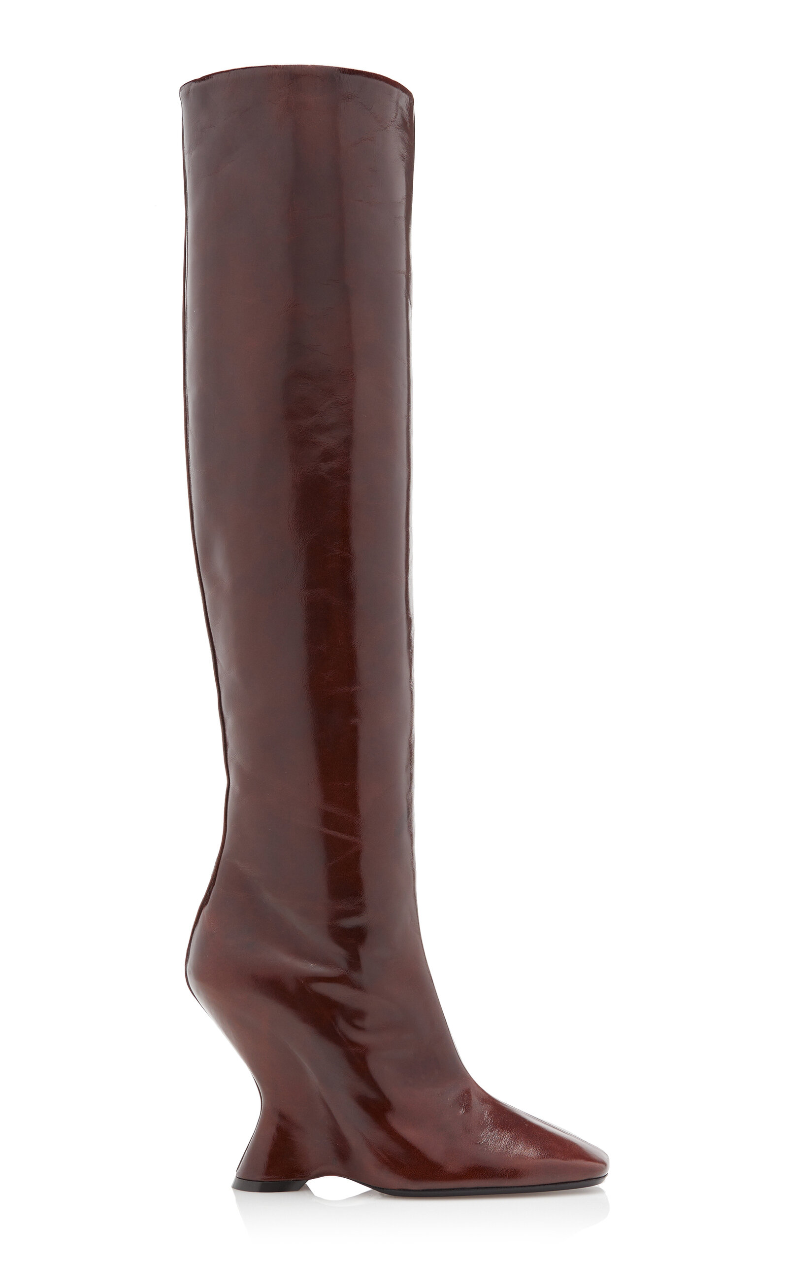 Dries Van Noten Glove Wedge Patent Leather Boots