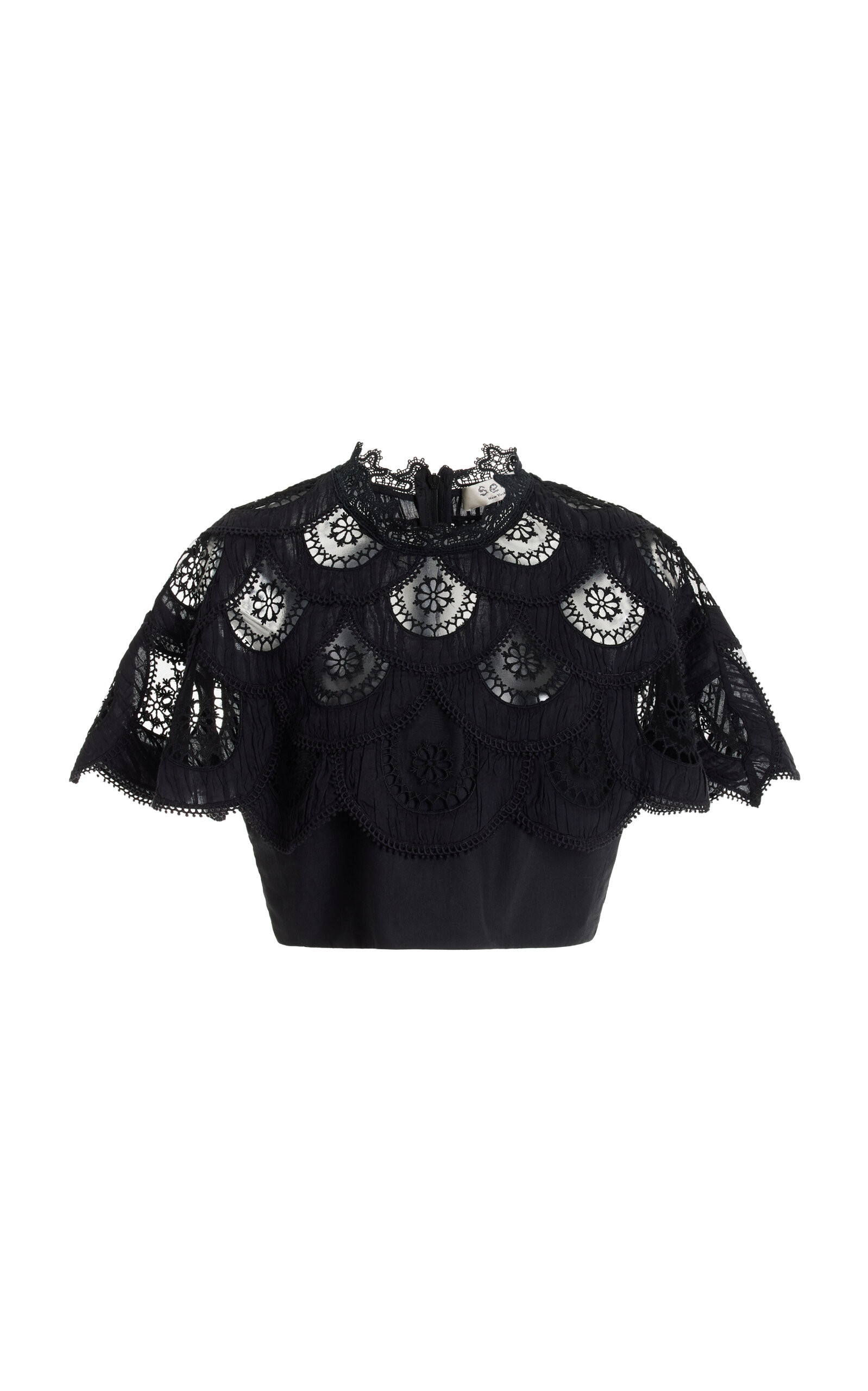 Drea Embroidered Cotton Cropped Top