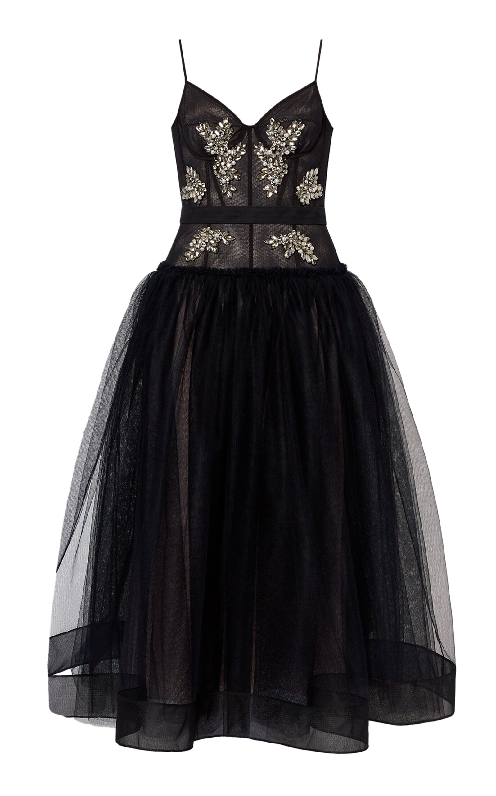 Erdem Embellished Bustier Cocktail Dress - Black