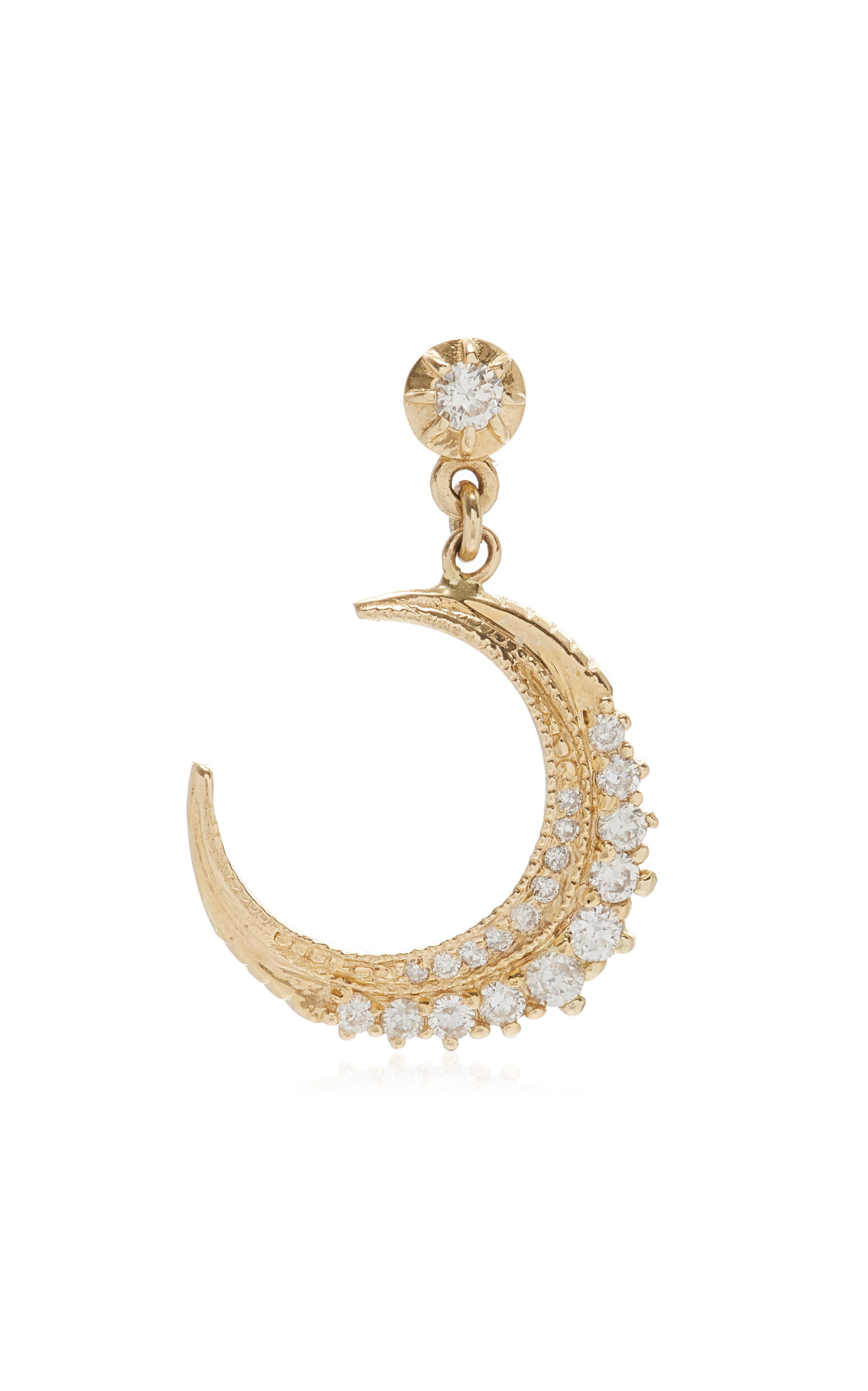 Shop Jacquie Aiche 14k Gold Diamond Single Earring