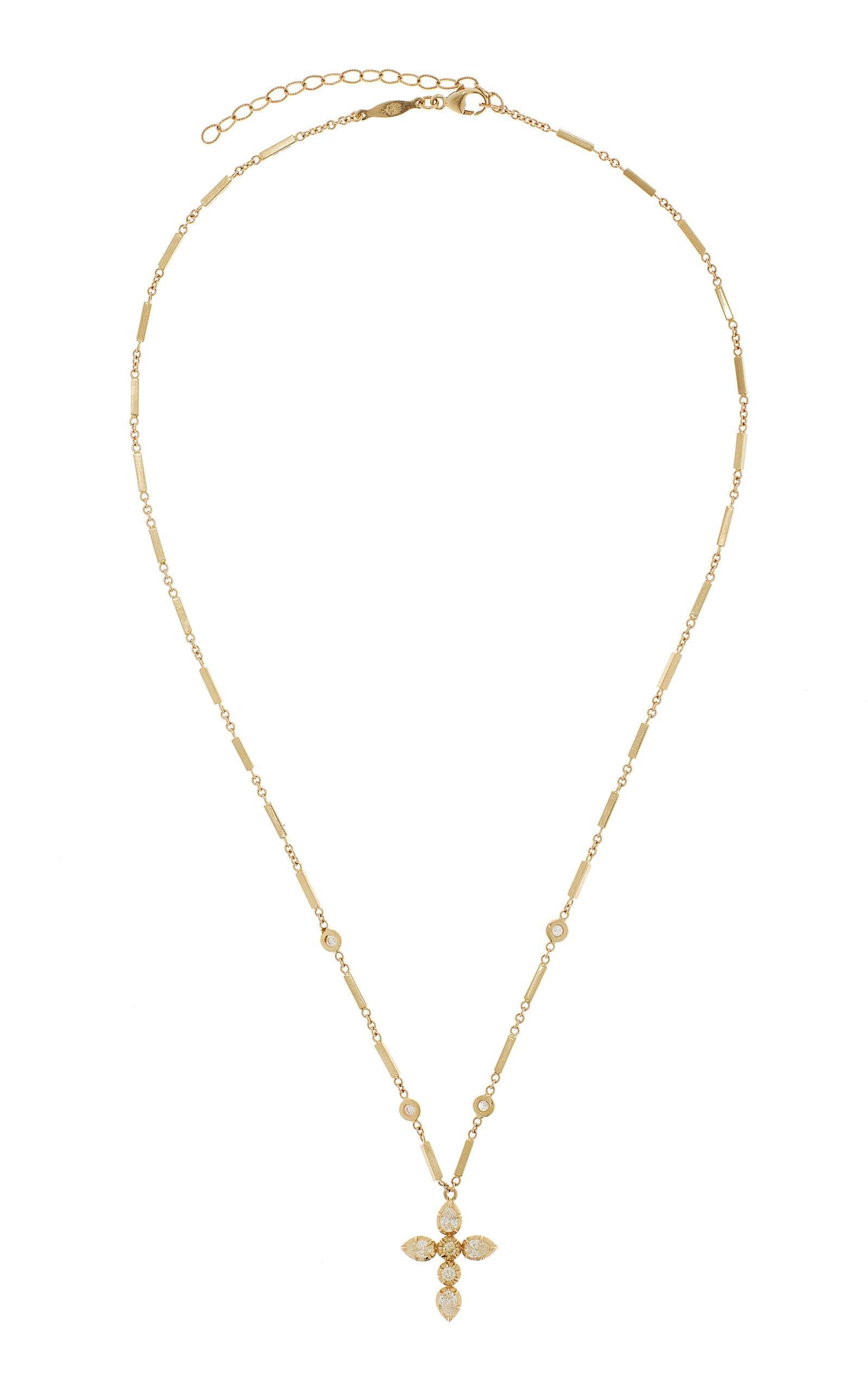 Jacquie Aiche Sophia 14k Yellow Gold Diamond Pendant Necklace