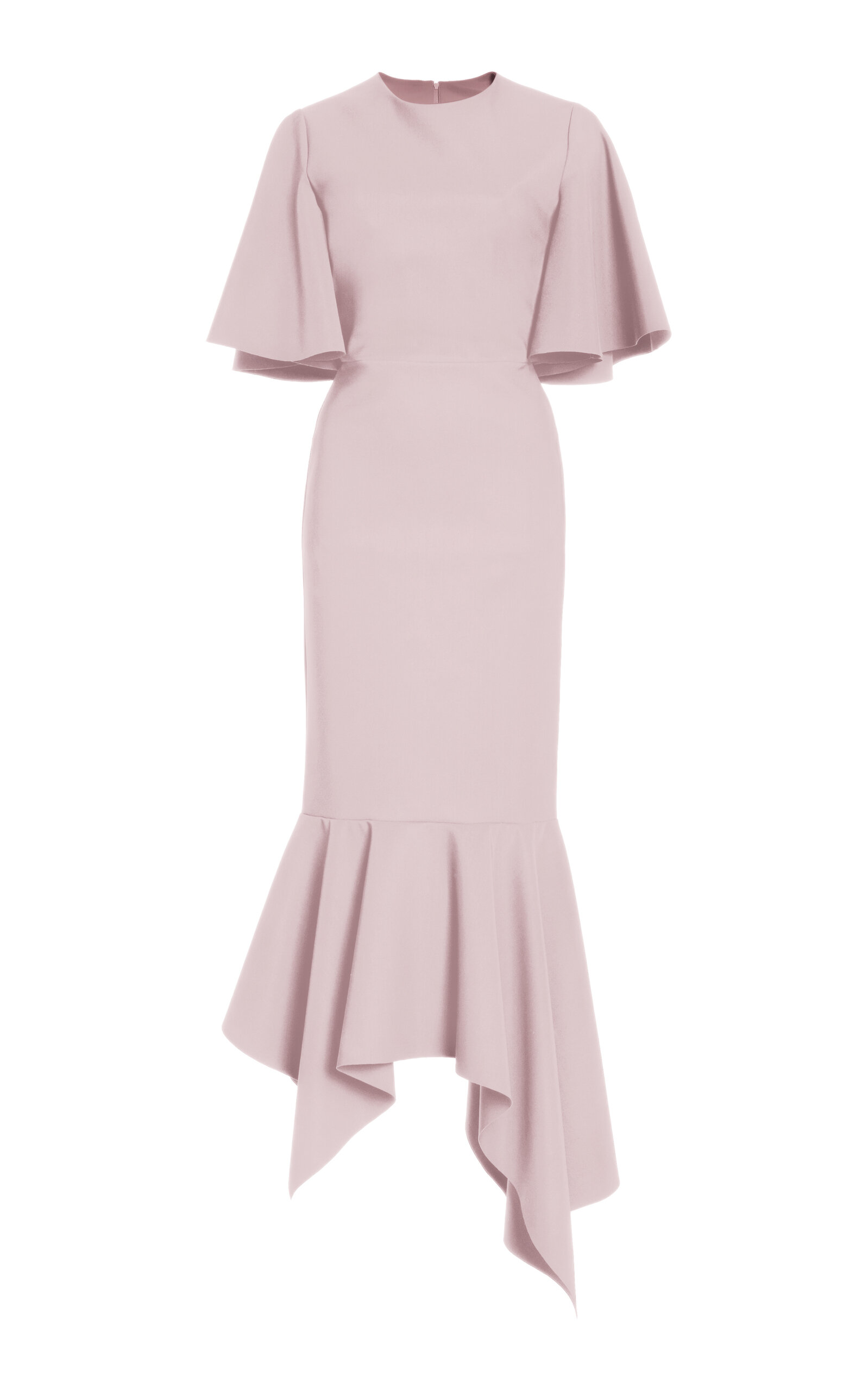 GRETA CONSTANTINE FUNKIA ASYMMETRIC CADY MIDI DRESS