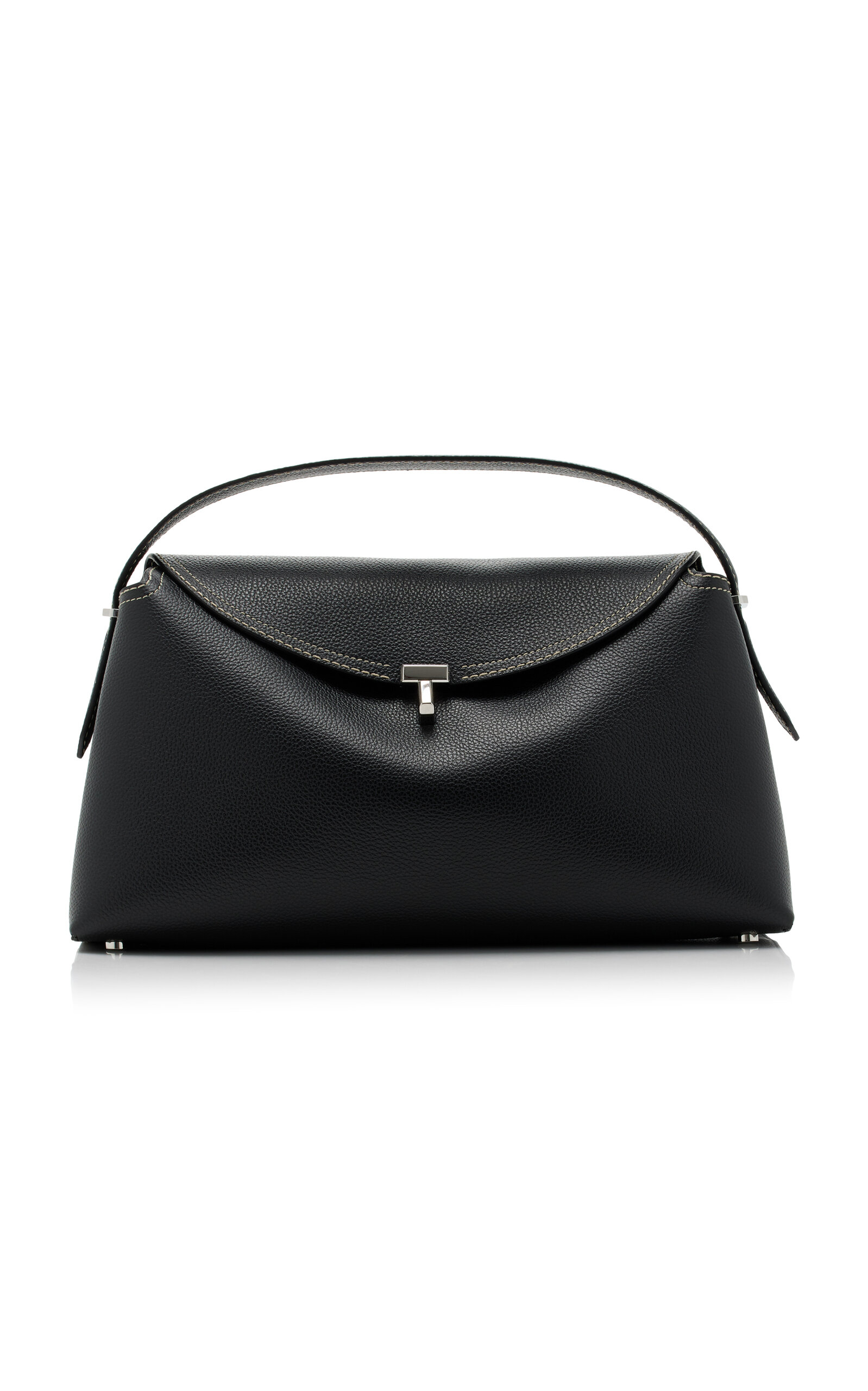 Toteme Lock Top Handle Bag - Black - OS