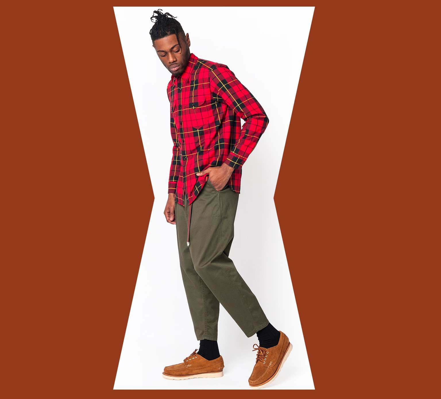 Flannel shirt and joggers clearance