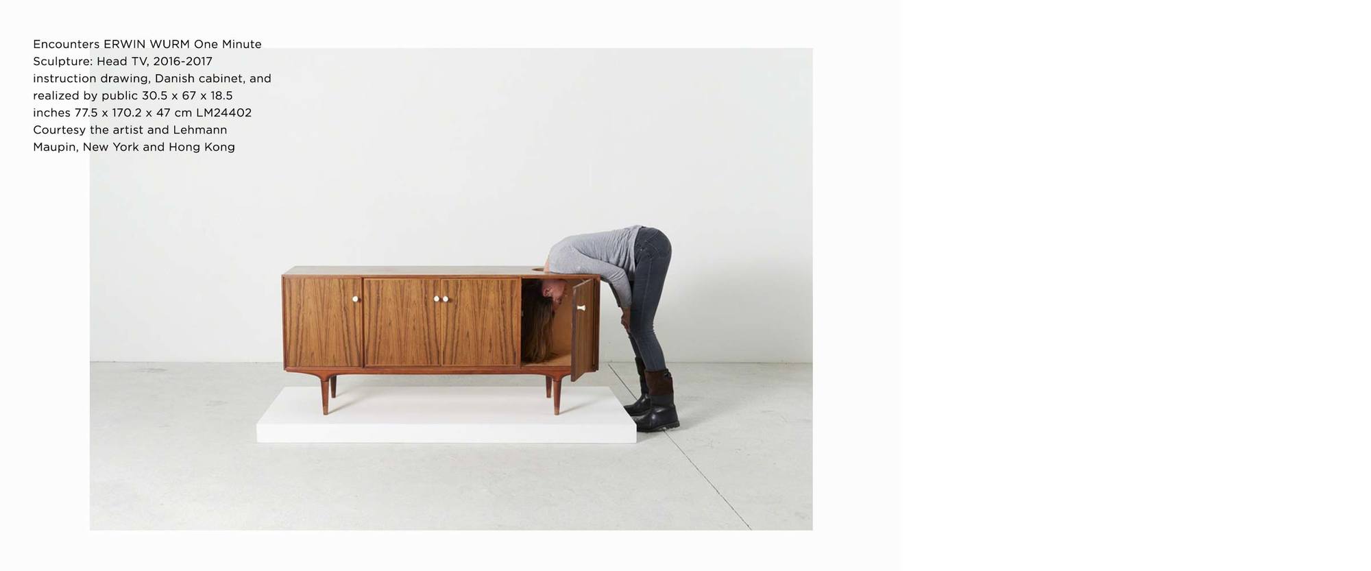 One Minute Sculptures by Erwin Wurm